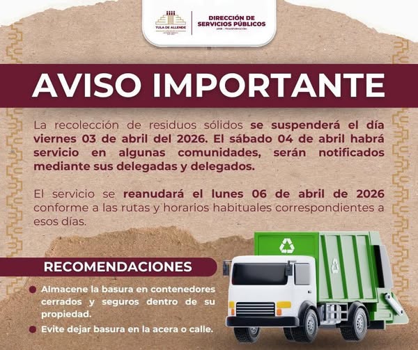 Suspenderán recolección de residuos sólidos en Tula de Allende
