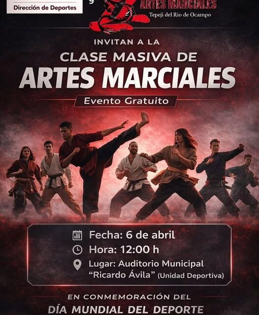Impartirán Clase Masiva de Artes Marciales en Tepeji del Río