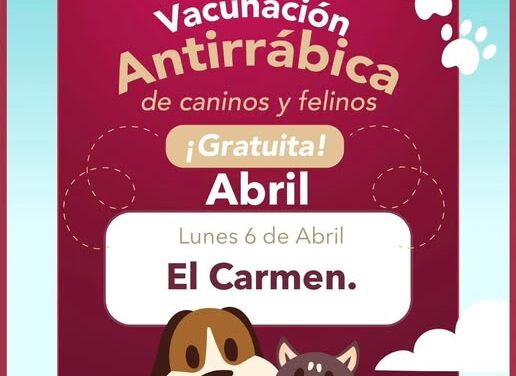 La unidad móvil de Vacunación Antirrábica estará recorriendo la colonia El Carmen en Tepeji del Río