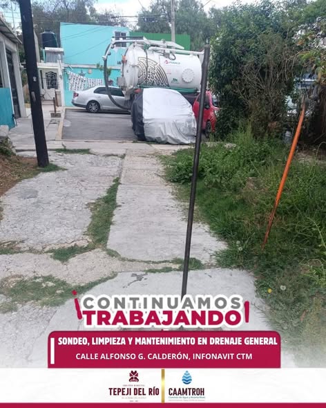 La Comisión de Agua de Tepeji realiza trabajos de mantenimiento en CTM