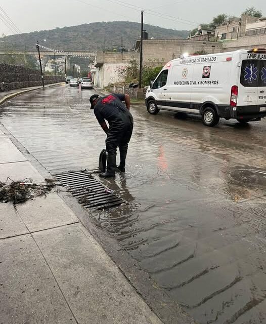 Realizan operativos de prevención tras las lluvias registradas en Tula de Allende