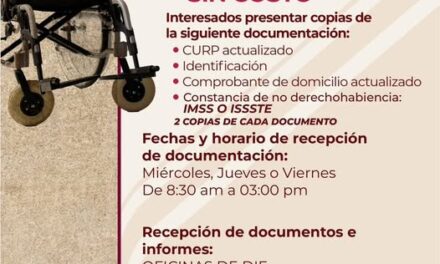 Inicia registro para el porgrama de apoyo de sillas de ruedas en Atotonilco de Tula