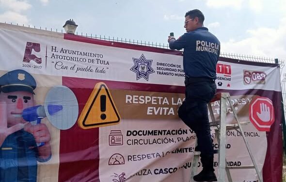 Refuerzan el conocimiento y cumplimiento de normas de tránsito en Atotonilco de Tula