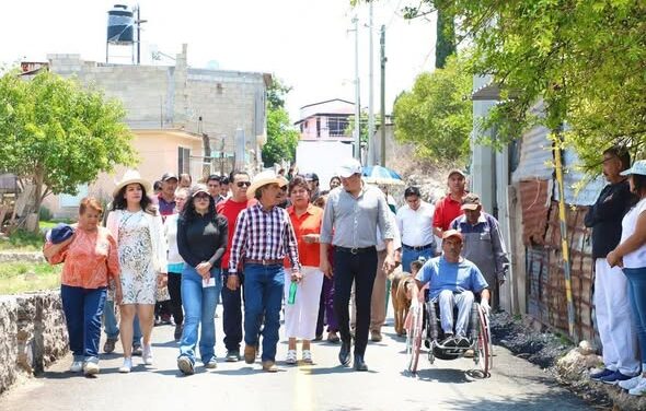 Tula de Allende avanza en materia de infraestructura con la construcción de pavimentación asfáltica de la calle Veintiocho de Octubre