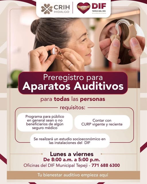 Inicia pre registro para la dotación de aparatos auditivos en Tepeji del Río