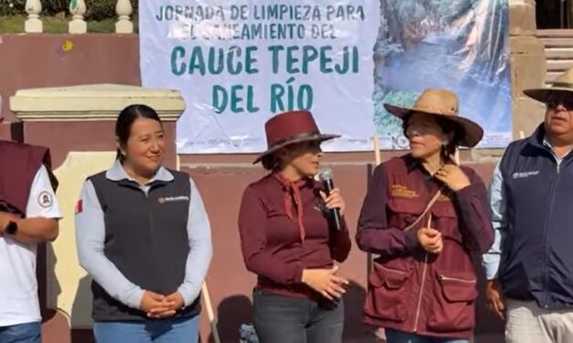Realizan jornada de limpieza “Saneando cauces” en Tepeji del Río