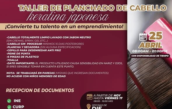 Impartirán taller de Keratina Japonesa en Atotonilco de Tula
