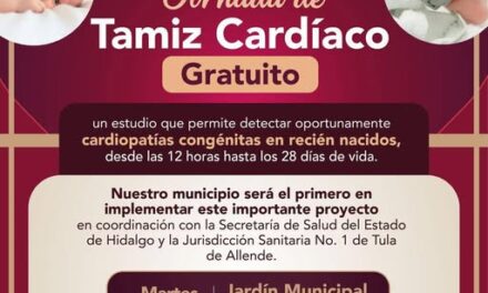 Habrá jornada de Tamíz Cardiaco gratuito en Tepeji del Río