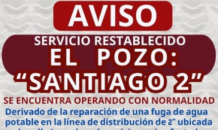 CAAMTROH concluye trabajos de reparación en linea de distribución del pozo Santiago 2