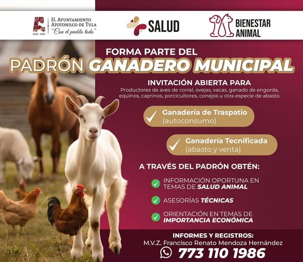 Fortalecen el sector ganadero de Atotonilco de Tula