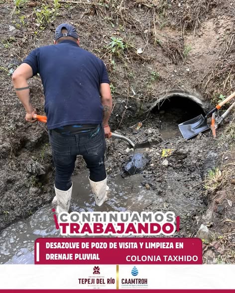 Continúa mantenimiento de la infraestructura hidráulica del municipio de Tepeji del Río