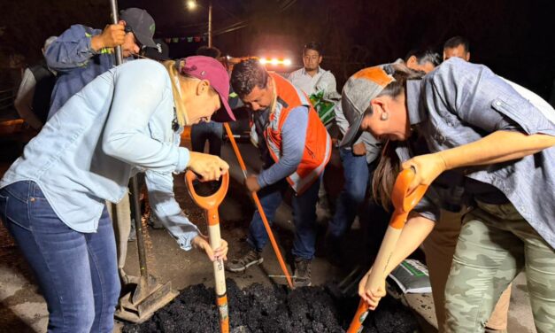Realizan Jornada de bacheo y rehabilitación de espacios públicos