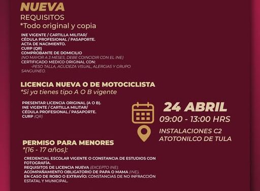 Tramita tu licencia de conducir en Atotonilco de Tula
