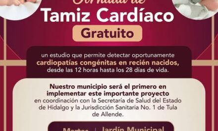 Habrá Jornada de Tamiz Cardíaco Gratuito en Tepeji del Río