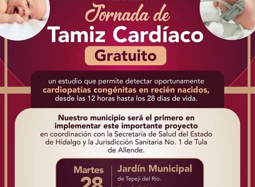 Habrá Jornada de Tamiz Cardíaco Gratuito en Tepeji del Río
