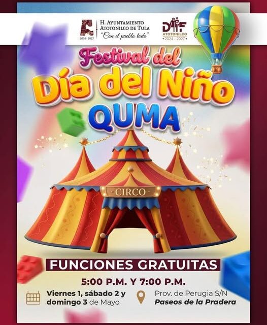 En Atotonilco de Tula celebran El Día del Niño con funciones gratuitas del Circo «La Montana»