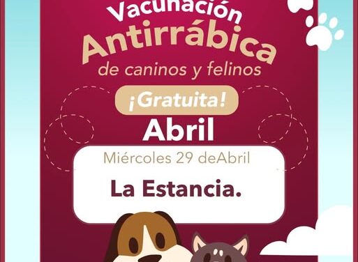 La Unidad Móvil de vacunación antirrábica continúa visitando las comunidades de Tepeji del Río