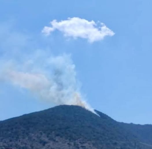 Elementos de PC y Bomberos Tepeji atienden incendio en San Ildefonso