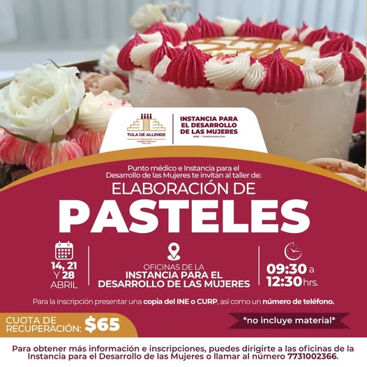 Fomentan el autoempleo con curso de elaboración de pasteles en Tula de Allende