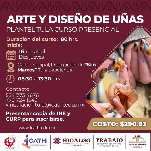 Aún estás a tiempo de participar en el curso de arte y diseños de uñas
