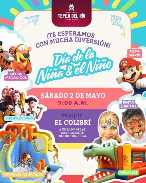 Tepeji del Río festejará a la niñez en el Parque El Colibrí
