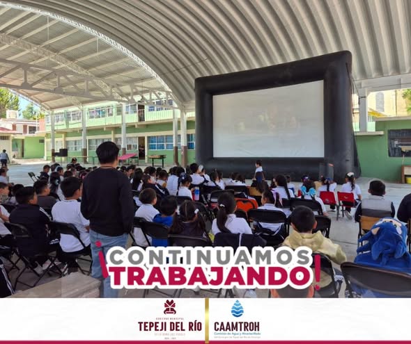 La Comisión de Agua Tepeji celebró el Día del Niño en la escuela primaria Escuela Primaria Javier Rojo Gómez