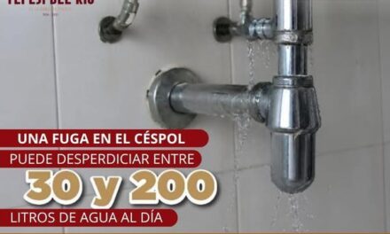¿Sabías que una fuga en el céspol puede desperdiciar entre 30 y 200 litros de agua al día?