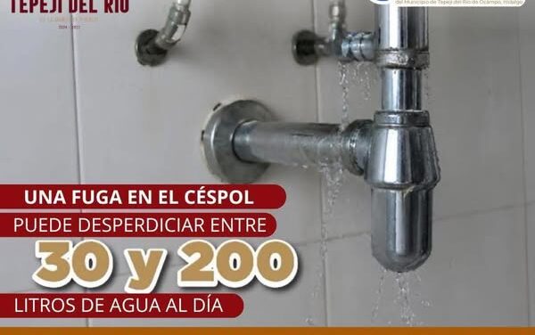 ¿Sabías que una fuga en el céspol puede desperdiciar entre 30 y 200 litros de agua al día?