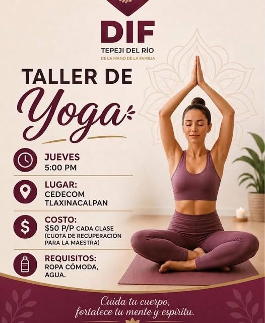 Iniciará Taller de Yoga en Tepeji del Río