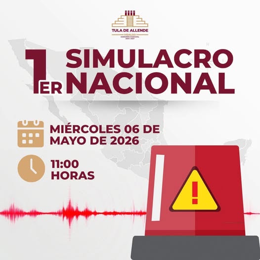 Invitan a participar en el Primer Simulacro Nacional en Tula