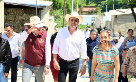 Cristhian Martínez entrega obras en las comunidades de Nantzha y San Andrés Tultepec