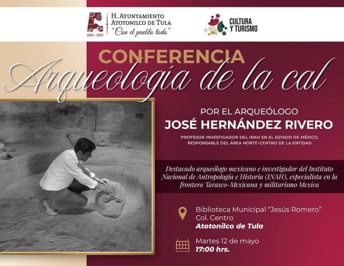 Impartirán conferencia «Arqueología de la cal» en Atotonilco de Tula