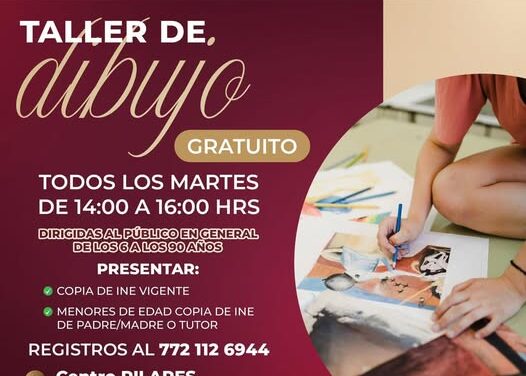 Invitan a participar en el Taller de Dibujo gratuito en Atotonilco de Tula