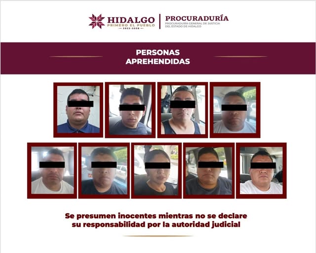 Detienen a nueve policías municipales de Progreso de Obregón investigados por homicidio doloso calificado y lesiones