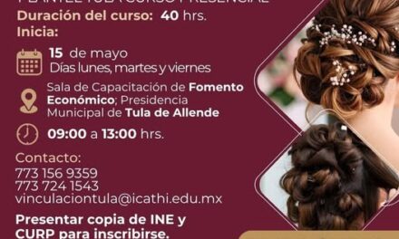 Impartirán Curso de Técnicas de Peinado en Tula de Allende