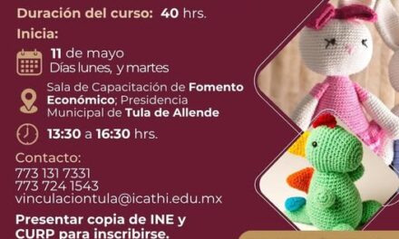 Fomentan en autoempleo con curso de elaboración de amigurumis en Tula
