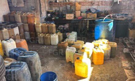 FGR ASEGURA MÁS DE 421 LITROS DE DIÉSEL, MÁS DE 100 BIDONES Y MÁS DE 500 PASTILLAS PSICOTRÓPICAS EN HIDALGO