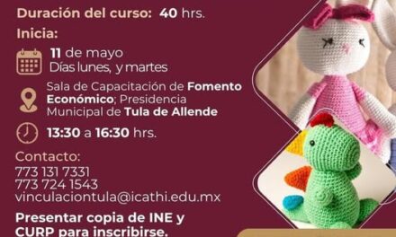 Inicia curso de elaboración de amigurumis en Tula de Allende