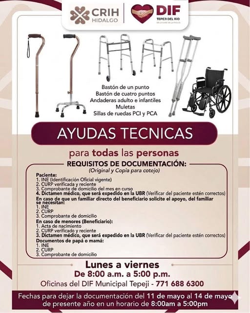 Abren registro al programa de gestión de ayudas técnicas en Tepeji del Río