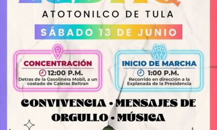 Realizarán Segunda Marcha LGBTIQ+ en Atotonilco de Tula