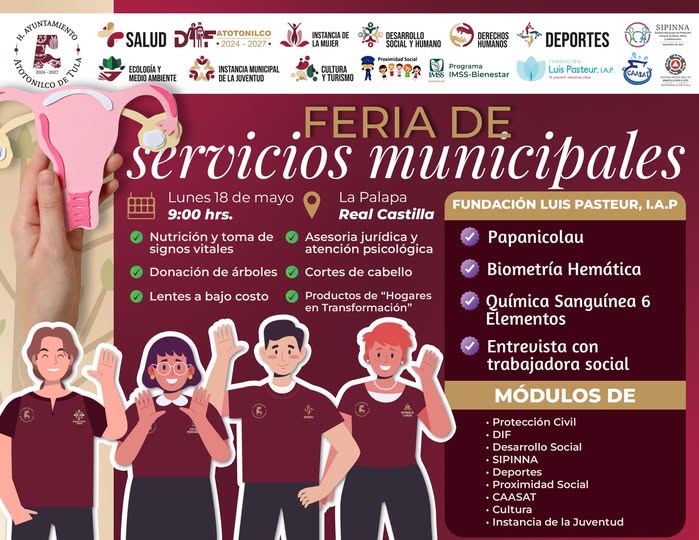 La Feria de Servicios Municipales llega a Atotonilco de Tula