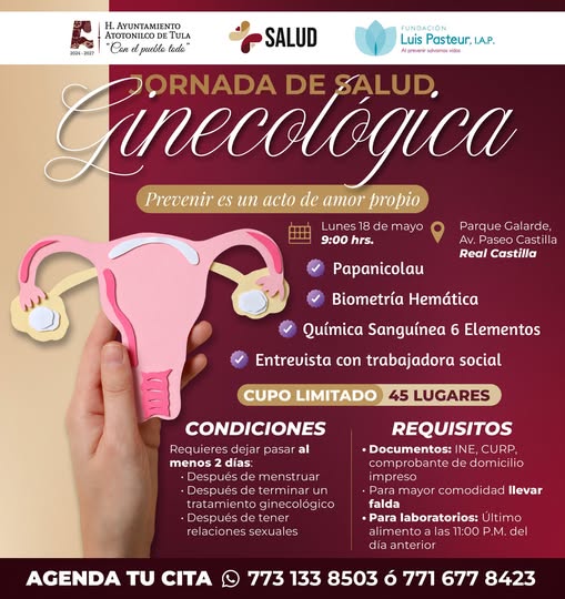 Habrá Jornada de Salud ginecológica en Atotonilco de Tula