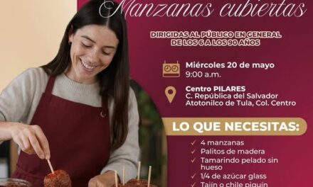 Impartirán Taller de elaboración de manzanas cubiertas en Atotonilco de Tula