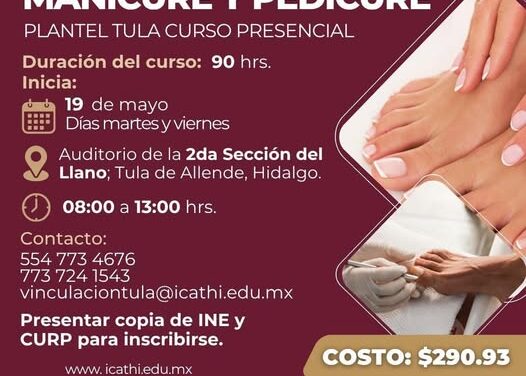 Fomentan el autoempleo en Tula de Allende, con curso de manicure y pedicure