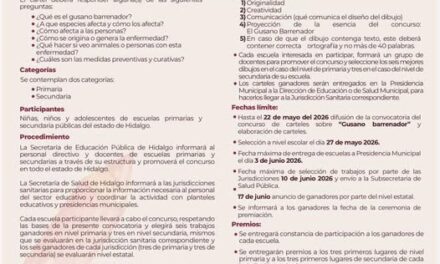 Tepeji del Río invita a participar en el 1er Concurso de Dibujo Infantil “Gusano Barrenador”