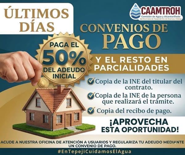 ¿Tienes adeudo en tu servicio de agua potable y alcantarillado?