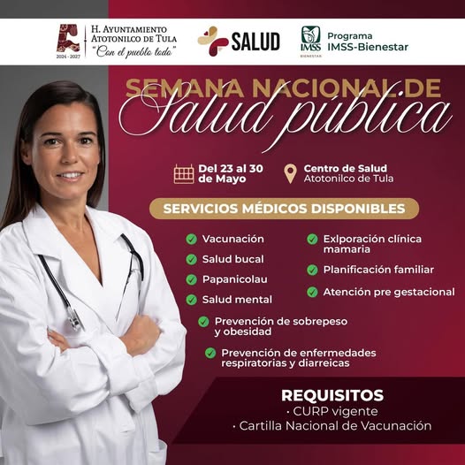 Semana Nacional de Salud Pública en Atotonilco de Tula