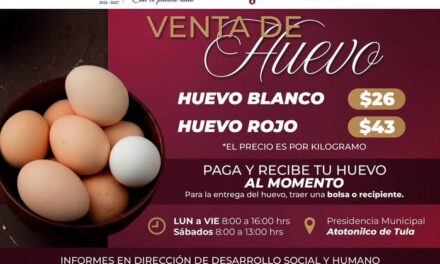 Respaldan el bolsillo de lo atotonilquenses con venta de huevo a precio preferencial
