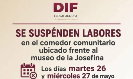 Suspenden servicio en el comedor comunitario de Tepeji del Río
