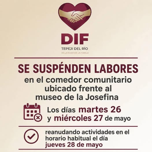 Suspenden servicio en el comedor comunitario de Tepeji del Río